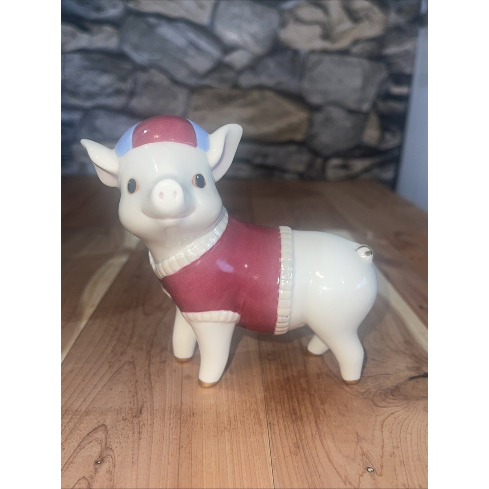 Lenox Grand Slam Sam Pig Figurine Porcelain